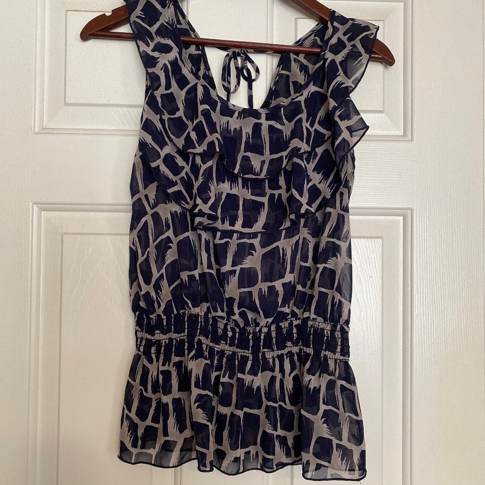 Dressy Navy Blue Top